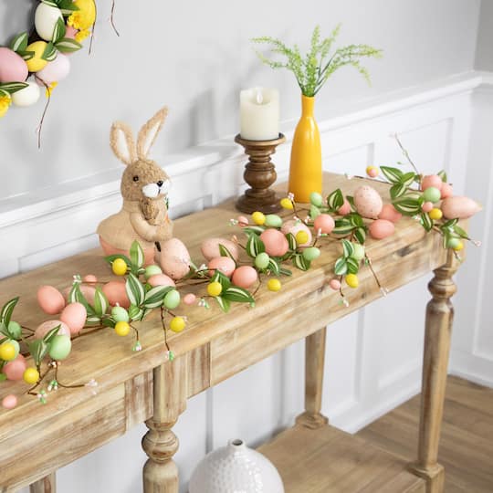 6ft. Pink Easter Egg & Flower Bud Garland